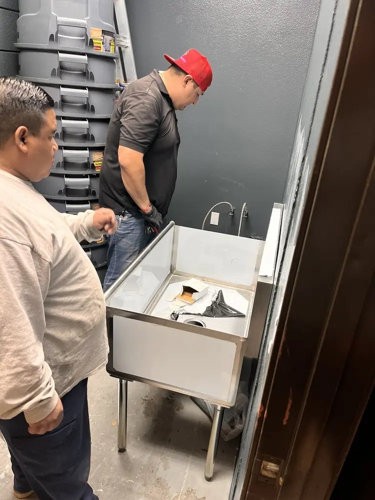 Commercial plumbing and sink installation in Salida